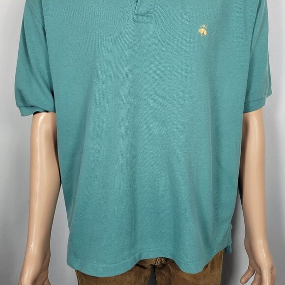 Brooks Brother Men's Gold Fleece 100% Cotton Turquoise Polo in a Size Large - Picture 4 of 10